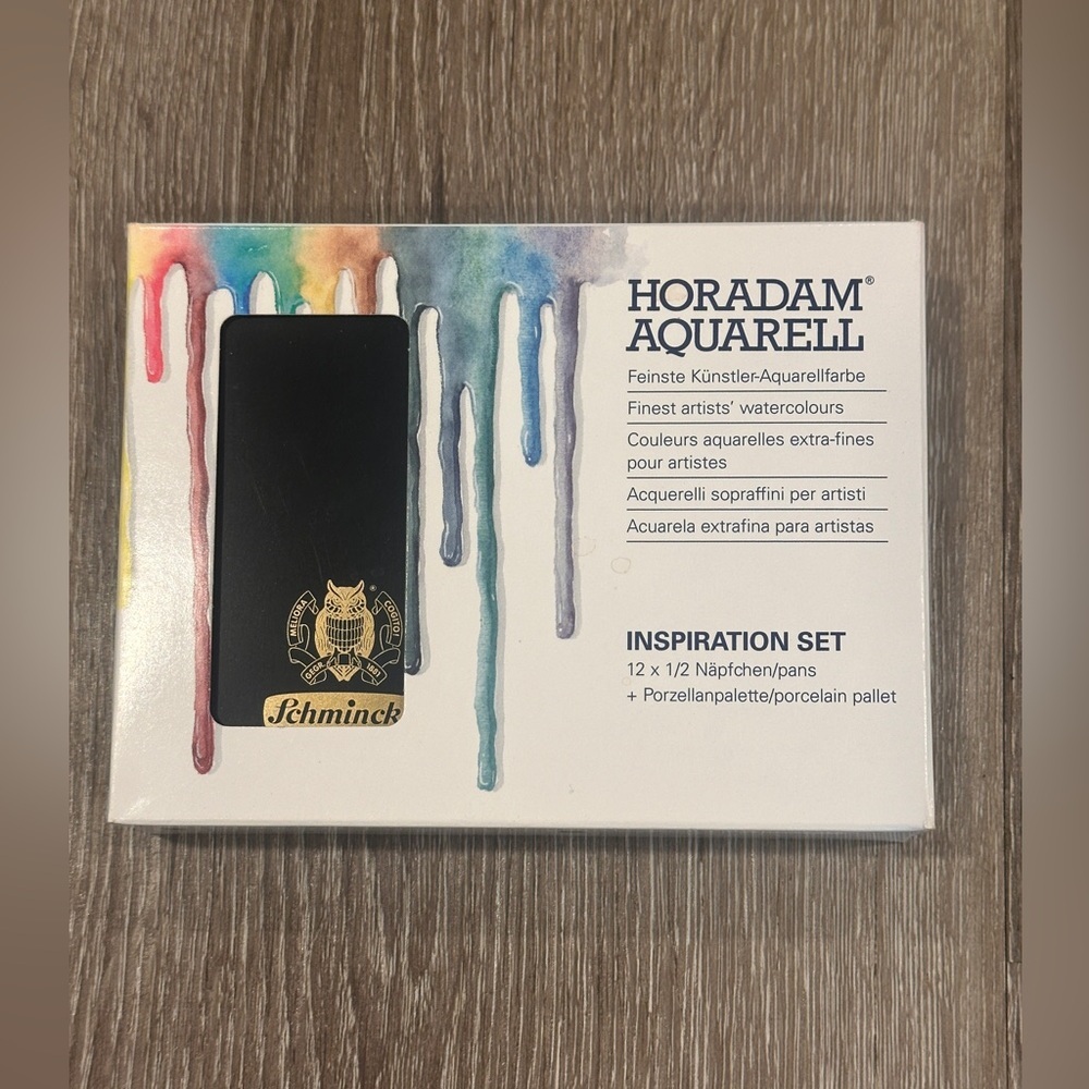 Schmincke Horadam Aquarell metal box Inspiration Set of 12, 2 Watercolor Pads - Picture 2 of 9